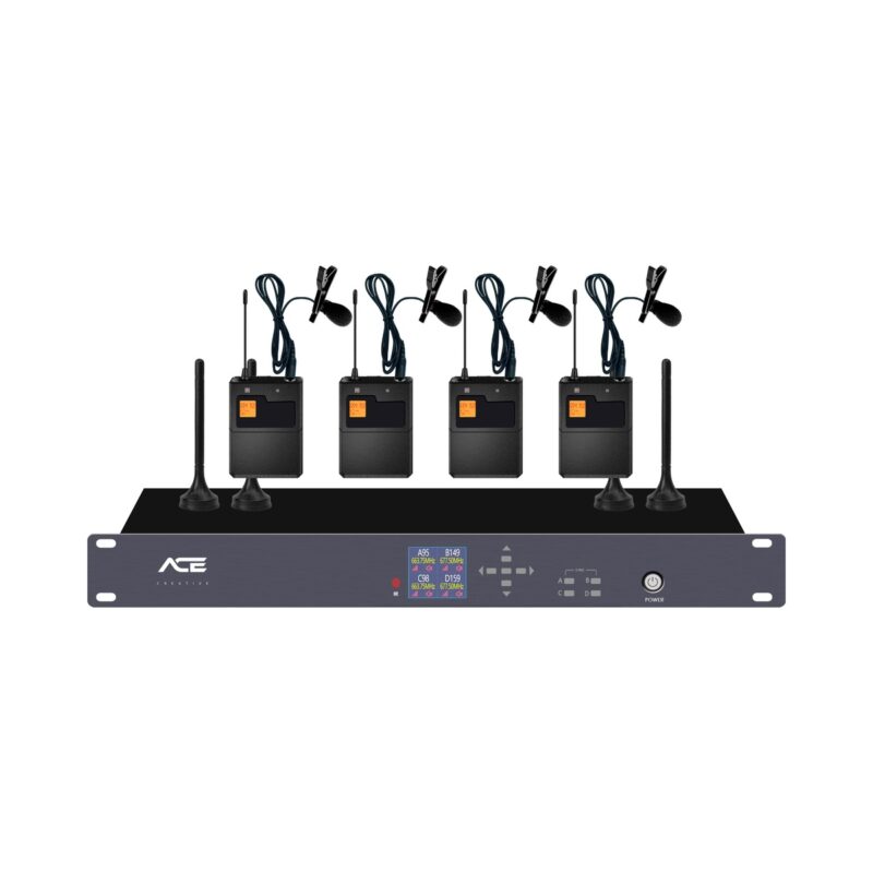 Hệ Thống Micro Cài Áo 4 Kênh ACE W-400LV Cho Đài Truyền Hình, Phỏng Vấn - Chi tiết