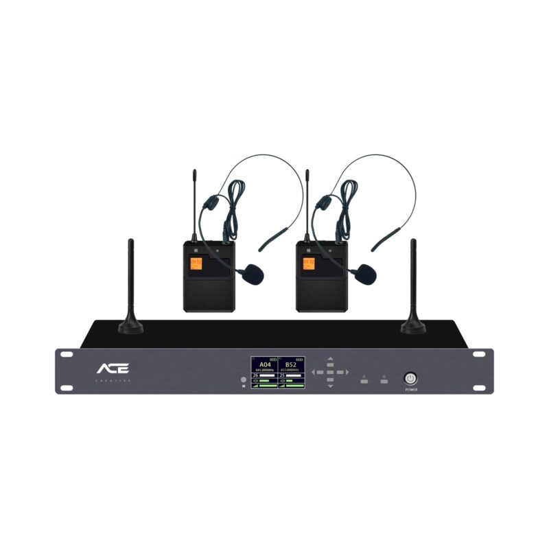 Micro Không Dây Cài Đầu 2 Kênh ACE W-200HS Cho Diễn Giả, Sân Khấu - Chi tiết
