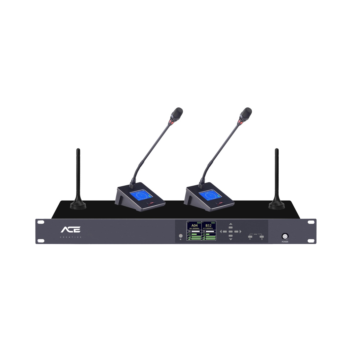 Micro Hội Thảo Không Dây Cổ Ngỗng 2 Kênh ACE C-200GN 5 Micro Hội Thảo Không Dây Cổ Ngỗng 2 Kênh ACE C-200GN - Chi tiết